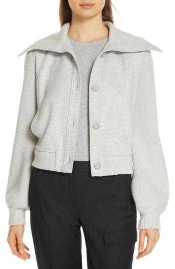 Women's Nordstrom Signature Sweater Detail Jacket - Grey