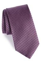 Men's Nordstrom Men's Shop Park Ave Solid Silk Tie, Size - Purple