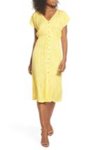 Women's Knot Sisters Lido Front Button Sheath Dress - Yellow