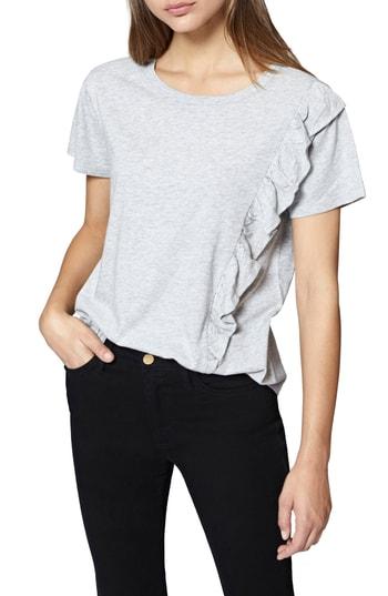 Women's Sanctuary Gia Ruffle Trim Tee - Grey