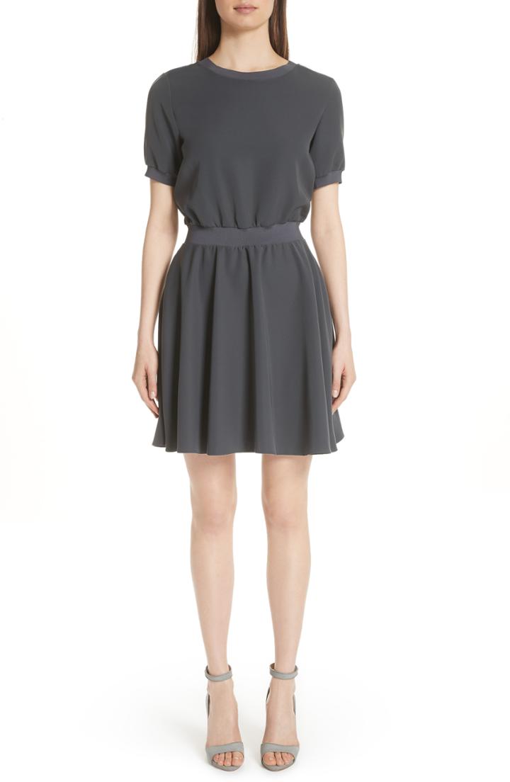 Women's Emporio Armani Elastic Waist Dress Us / 40 It - Grey