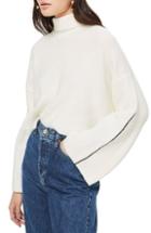 Women's Topshop Roll Neck Crop Sweater Us (fits Like 0) - Ivory