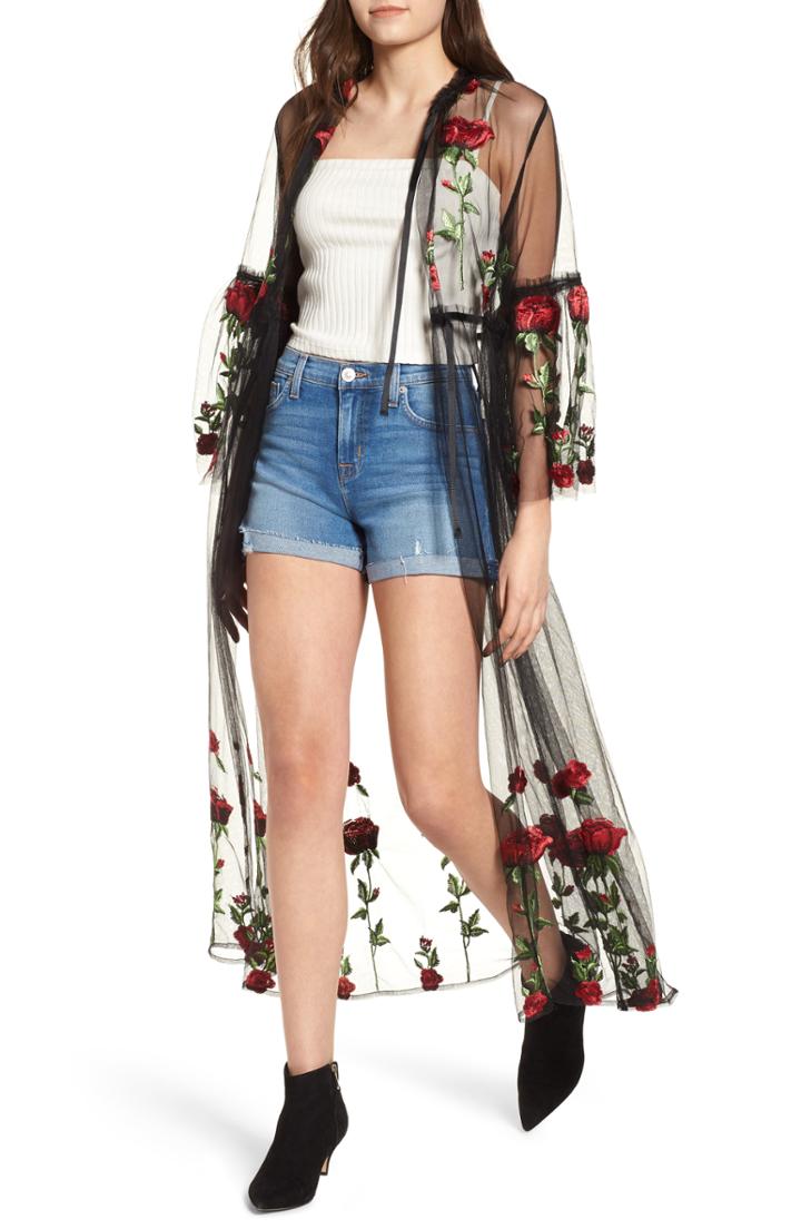 Women's New Friends Colony Desert Rose Kimono - Black