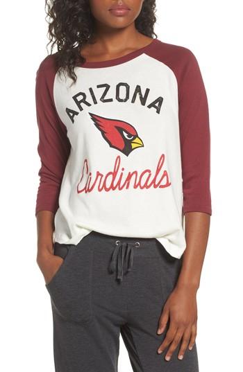 Women's Junk Food Nfl Arizona Cardinals Raglan Tee, Size - White