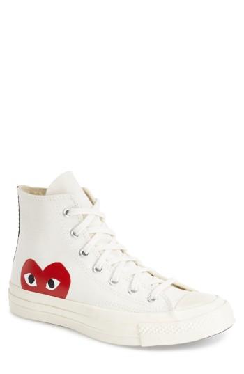 Women's Comme Des Garcons Play X Converse Chuck Taylor Hidden Heart High Top Sneaker - Beige