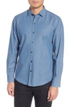 Men's Zachary Prell Raider Denim Sport Shirt - Blue