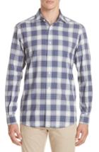 Men's Ermenegildo Zegna Classic Fit Plaid Sport Shirt - Blue