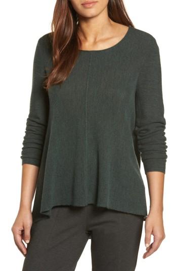 Women's Eileen Fisher Merino Wool Pullover - Green