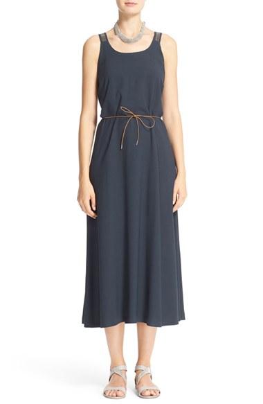 Women's Fabiana Filippi Mollini Trim Crepe Dress