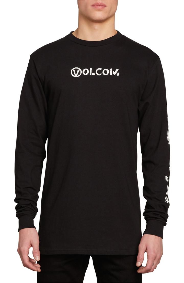 Men's Volcom Stone Spew T-shirt, Size - Black