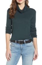 Women's Treasure & Bond Ribbed Cowl Neck Sweater, Size - Green