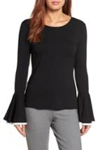 Women's Vince Camuto Tipped Bell Sleeve Top