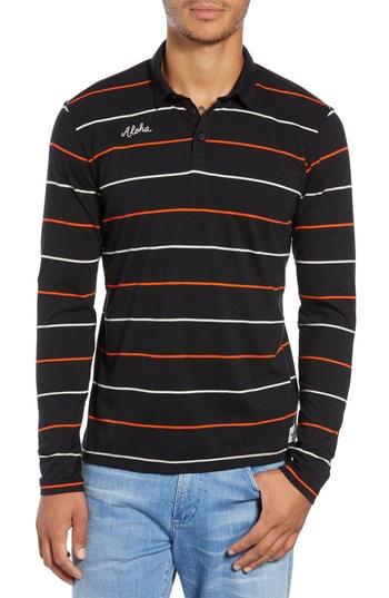 Men's Hurley Channels Striped Long Sleeve Polo