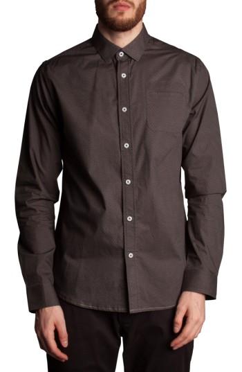 Men's Descendant Of Thieves Stick Figure Print Sport Shirt - Grey