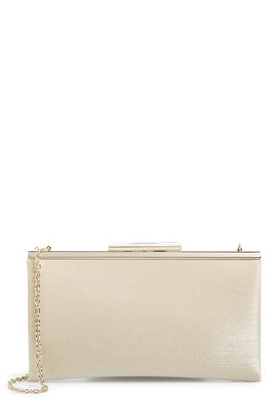 Glint 'shimmer Topper' Clutch - Beige