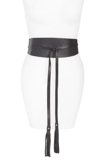 Women's Ada 'amelie' Leather Belt, Size - Black