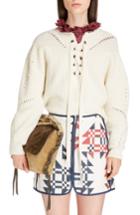 Women's Isabel Marant Laley Cotton & Wool Blend Sweater Us / 36 Fr - White