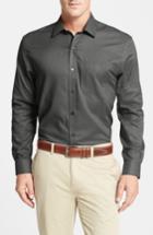 Men's Cutter & Buck 'epic Easy Care' Classic Fit Wrinkle Free Sport Shirt - Black