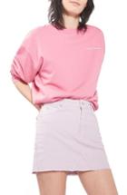 Women's Topshop High Rise Corduroy Miniskirt Us (fits Like 0) - Purple
