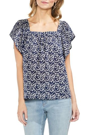 Women's Vince Camuto Floral Print Blouse, Size - Blue