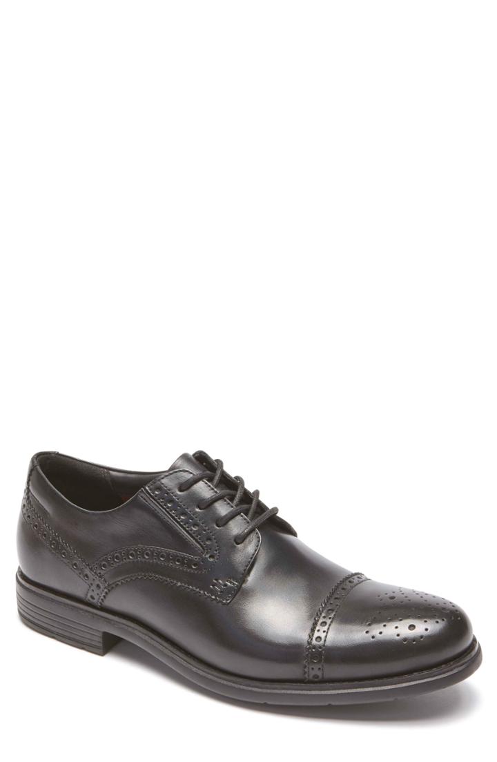 Men's Rockport Total Motion Classic Dress Cap Toe Derby W - Black