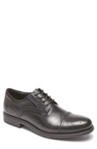 Men's Rockport Total Motion Classic Dress Cap Toe Derby W - Black