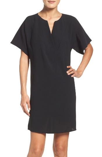 Women's Adrianna Papell Woven Tunic Dress - Black