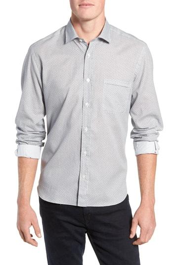 Men's Culturata Shield Print Tailored Fit Sport Shirt - Blue