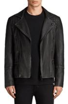 Men's Allsaints Cargo Biker Slim Fit Leather Jacket - Black