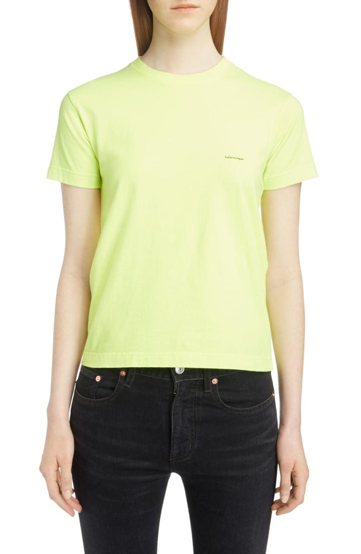 Women's Balenciaga Mini Logo Tee