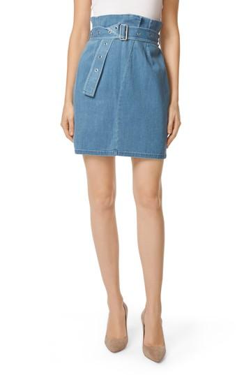 Women's J Brand Tranquil Pleat Front Denim Skirt - Blue