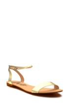 Women's Shoes Of Prey Metallic Ankle Strap Sandal