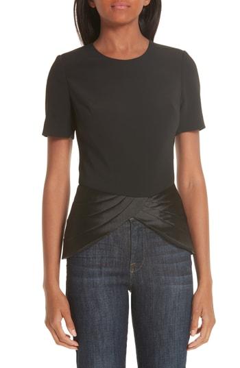 Women's Brandon Maxwell Twist Bottom Top - Black