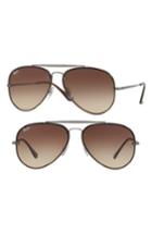 Women's Ray-ban 58mm Aviator Sunglasses - Gunmetal/ Brown