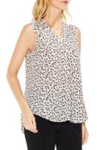 Women's Vince Camuto Print Pleat Front Blouse - Pink