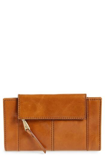 Women's Hobo Pivot Continental Leather Wallet - Brown