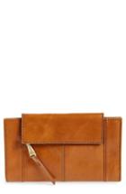 Women's Hobo Pivot Continental Leather Wallet - Brown