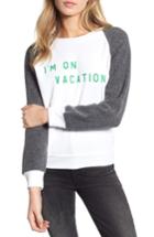 Women's Wildfox I'm On Vacation Pullover - White