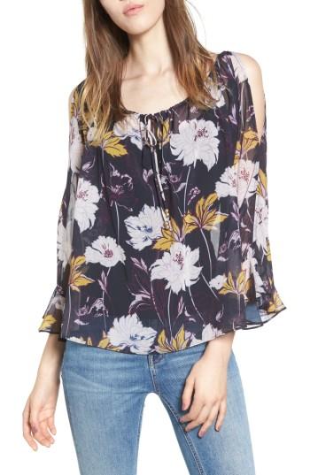 Women's Ella Moss Floral Haze Cold Shoulder Top