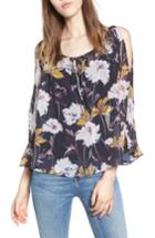 Women's Ella Moss Floral Haze Cold Shoulder Top