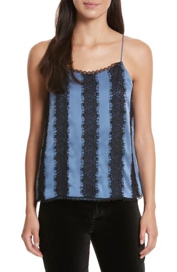 Women's Alice + Olivia Moran Spaghetti Strap Silk Camisole - Blue