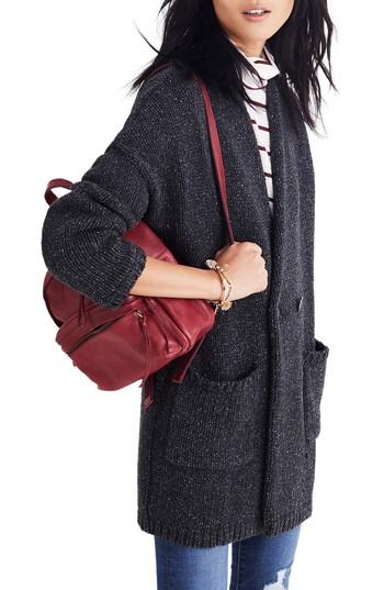 Women's Madewell Glenhill Sweater Coat, Size - Black