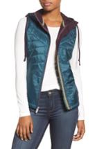 Women's Smartwool Quilted Double Propulsion 60 Hooded Vest - Green