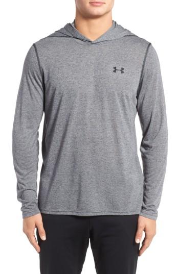 Men's Under Armour Regular Fit Threadborne Hoodie - Black