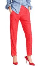Petite Women's J.crew Lace Pants P - Red