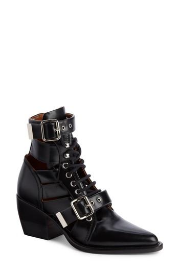 Women's Chloe Rylee Caged Pointy Toe Boot Us / 36eu - Black