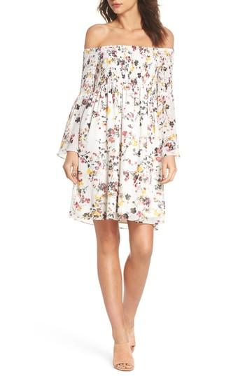 Women's Sam Edelman Off The Shoulder Babydoll Dress - White