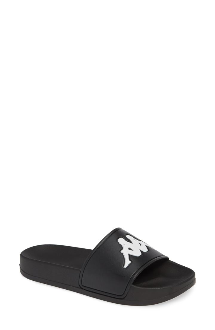 Women's Kappa Active Logo Slide Sandal .5us / 37eu - Black