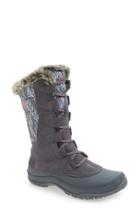 Women's The North Face 'nuptse Purna' Waterproof Primaloft Eco Insulated Winter Boot .5 M - Grey