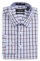 Men's Nordstrom Men's Shop Smartcare(tm) Classic Fit Check Dress Shirt .5 33 - Purple